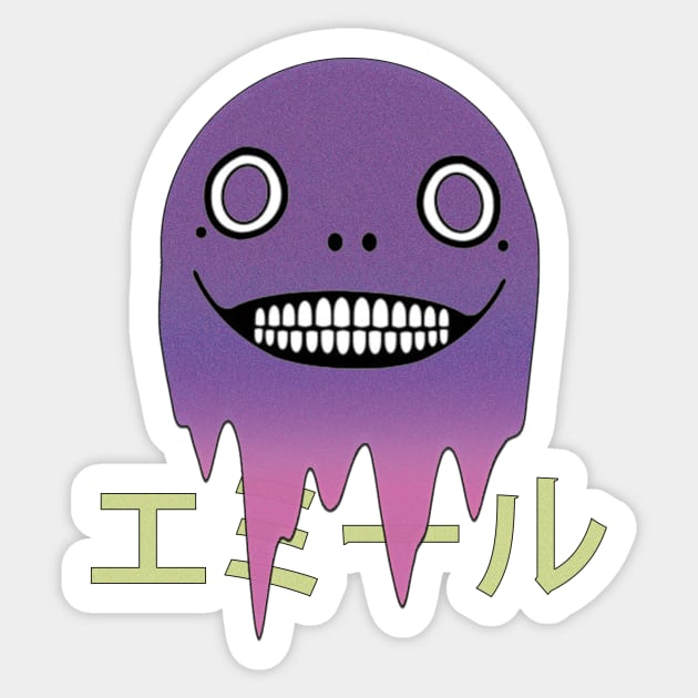 Emil Head Nier (Purple) Sticker by chortlzdesigns